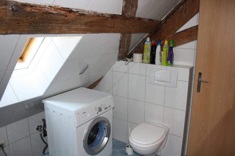 Wc und Waschmaschine